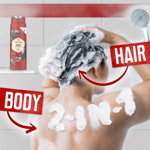 OLD SPICE ROCK SHAMPOING-GEL DOUCHE 2EN1 – 400 ML