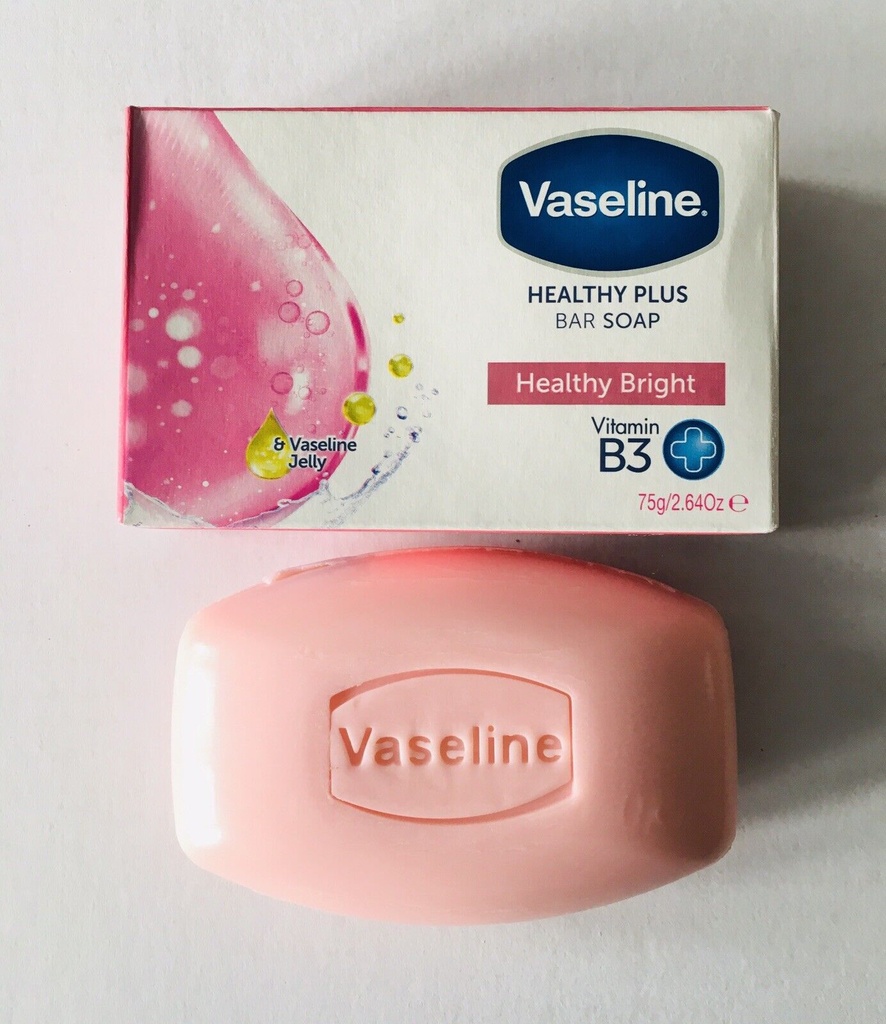 VASELINE SAVON EN BARRE  HEALTHY PLUS À LA VITAMINE B3 -PACK 3 X 75G