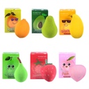 NOOR, ÉPONGE DE MAQUILLAGE AUX PROFIL DE FRUIT - 1 UNITÉ