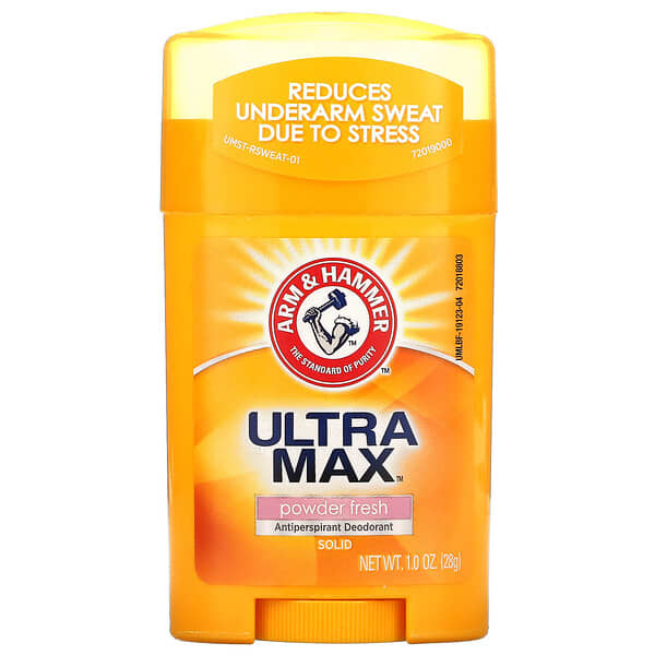 ARM & HAMMER, ULTRAMAX, DÉODORANT ANTI-TRANSPIRANT EN STICK, POWDER FRESH, 28 G
