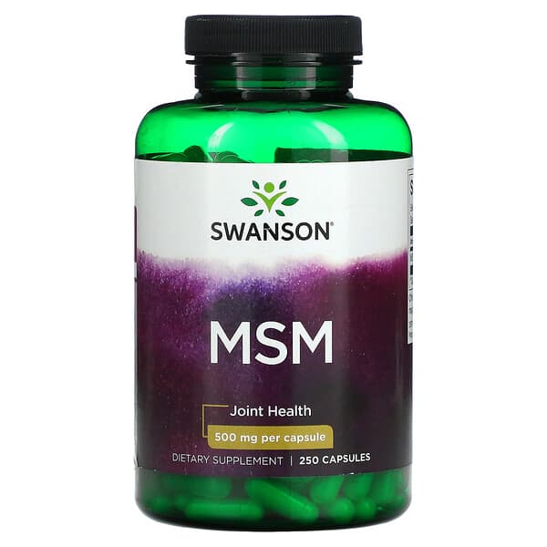 SWANSON, MSM, SANTÉ ARTICULAIRE, 250 MG, 250 CAPSULES 