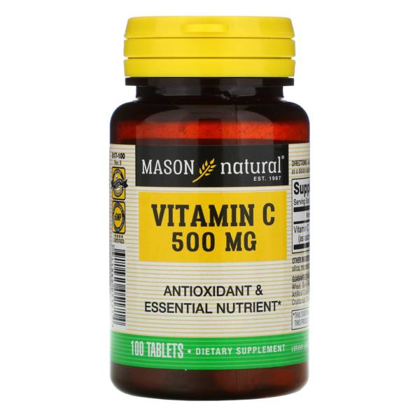 MASON NATURAL, VITAMINE C, 500 MG, 100 COMP