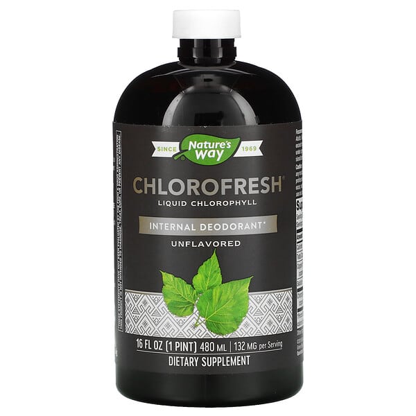 NATURE'S WAY CHLOROFRESH LIQUIDE CHLOROPHYLLE SANS AROME 480ML