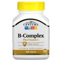 21ST CENTURY, COMPLEXE DE VITAMINE B AVEC VITAMINE C, 100 COMPRIMÉS