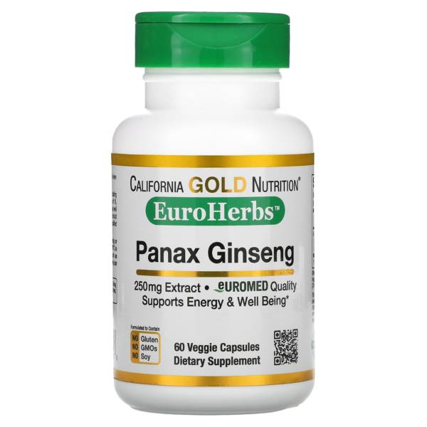CALIFORNIA GOLD NUTRITION EXTRAIT DE PANAX GINSENG 250MG 60 CAPSULES