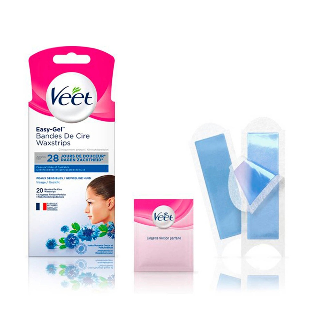 VEET BANDES DE CIRE VISAGE 20 PCS