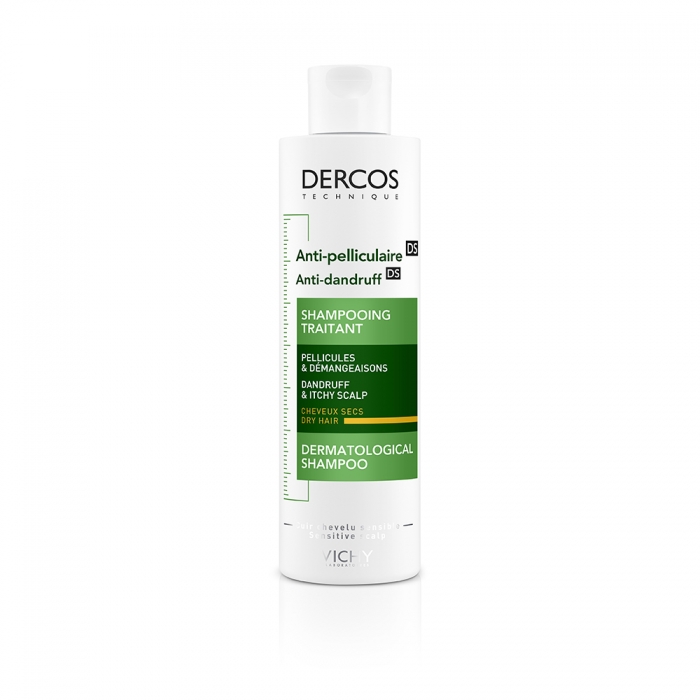 dercos shamp anti-pell cheveux secs 200ml