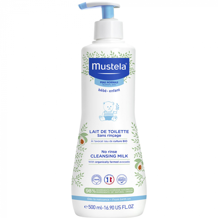 MUSTELA LAIT DE TOILETTE SANS RINCAGE 500ML