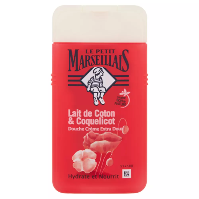 LE PETIT MARSEILLAIS LAIT DE COTTON &amp; COQUELICOT DOUCHE CREME 250ML
