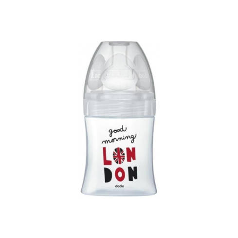 DODIE SENSATION BIBERON ANTI COLIQUE TETINE PLATE EN VERRE 150ML LONDON