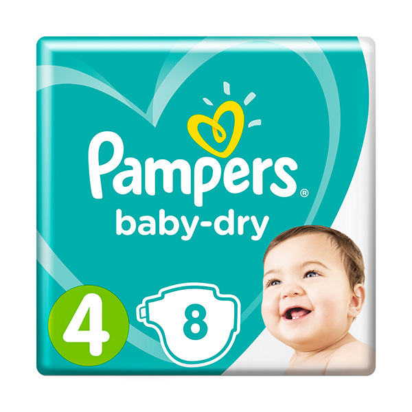 PAMPERS BABY DRY T4 8U
