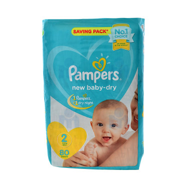 PAMPERS BABY DRY T2 80 U
