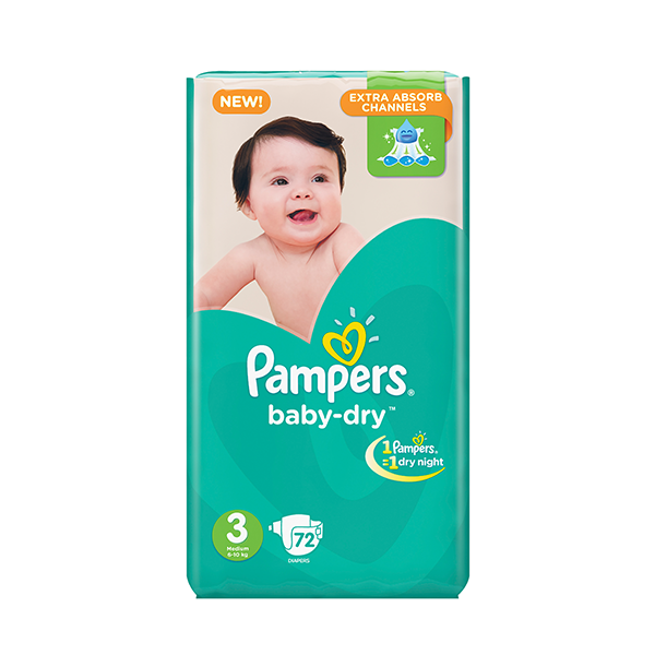 PAMPERS BABY DRY T3 72U
