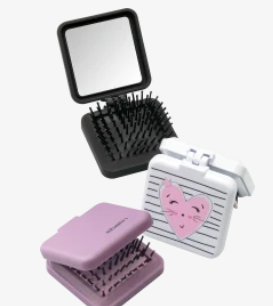 EBELIN MINI BROSSE PLIANTE AVEC MIROIR. 1 PC