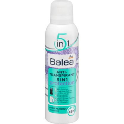BALEA SPRAY DEODORANT ANTI-TRANSPIRANT 5EN1, 200 ML