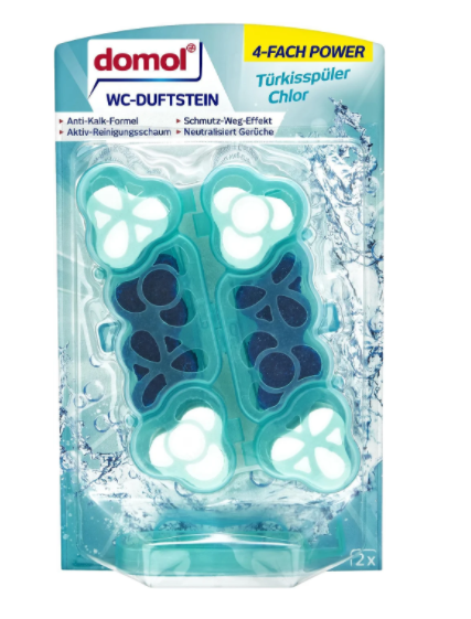 DOMOL WC PARFUMÉE TURQUOISE CHASSE D EAU 96G