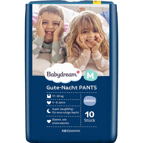 BABYDREAM CULLOTE BONNE NUIT JUNIORS TAILLE M, 10PCS