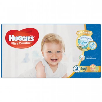 HUGGIES COUCHE TAILLE 3 56 UNITÉS