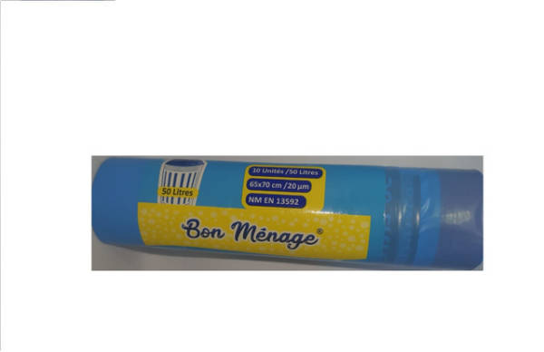 BON MENAGE SAC PUBELLE 10 UNITES / 50 LITRES