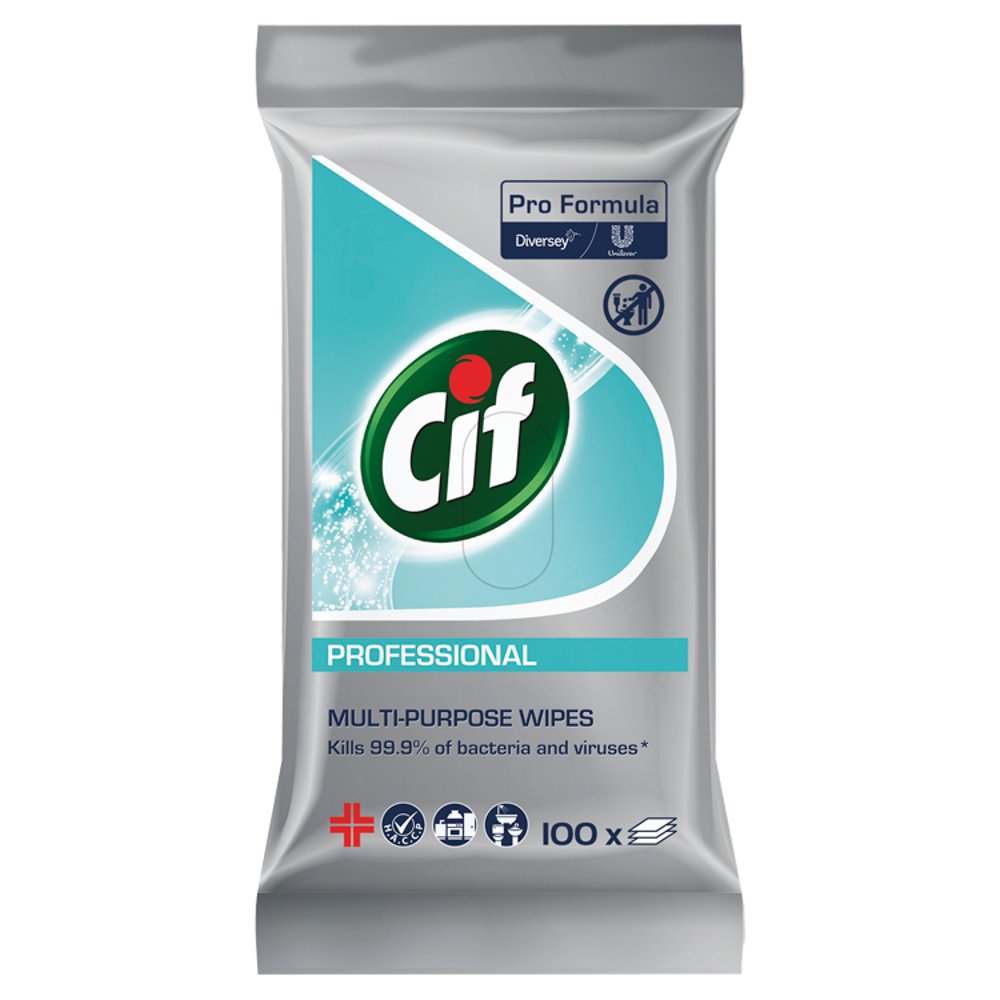 CIF LINGETTE ANTI BACTERIELLE 100 UNITES