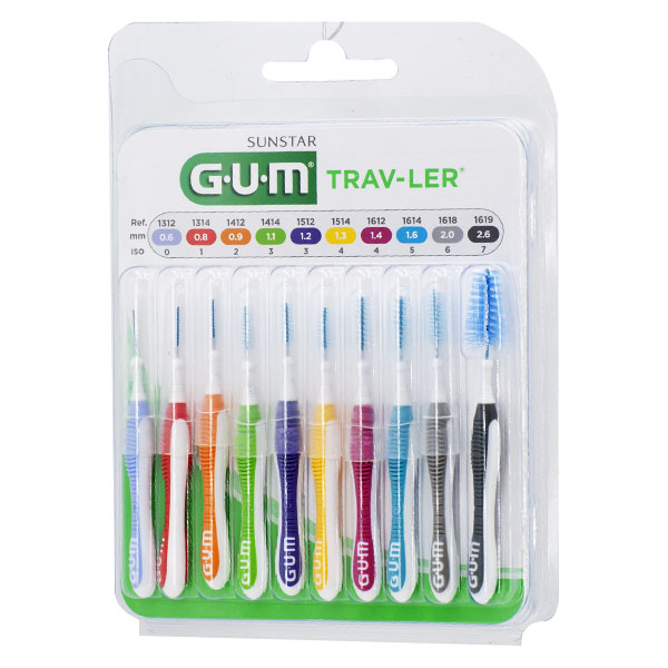 GUM TRAV-LER 10 BROSSETTES INTERDENTAIRES