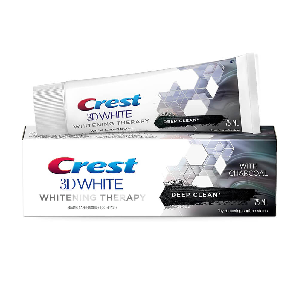 CREST 3D WHITE DEEP CLEAN CHARBON 75ML