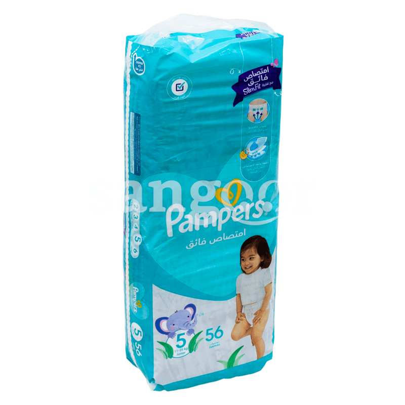 PAMPERS ULTRA-ABSORBANT SLIMFIT (11-25KG) TAILLE 5 - 56 COUCHES