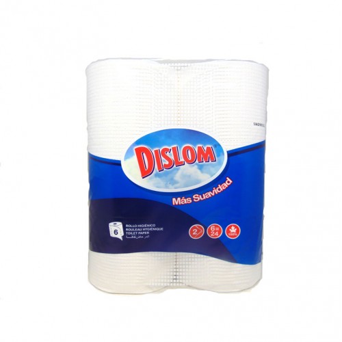 DISLOM PAPIER TOILETTE BLANC 6 ROLLS