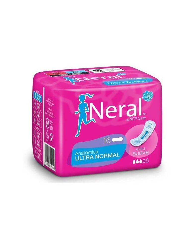 NERAL SERVIETTE HYGIÉNIQUE EXTRA DOUX ULTRA NORMAL 16 UNITÉS