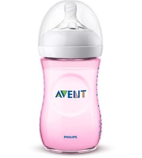 AVENT BIBERON NATURAL ROSE 260 ML 9OZ