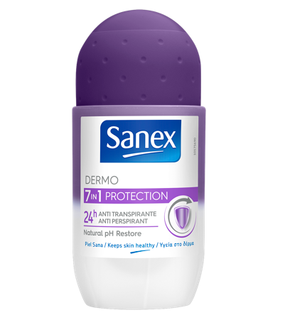SANEX ROLL ON ANTI-TRANSPARENT 7IN1 PROTECTION, 50ML