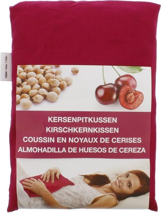 COUSSIN CHAUFFANT EN NOYAUX CERISES