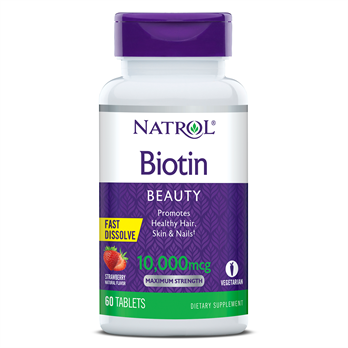 NATROL BIOTIN BEAUTY STRAWBERRY 60 COMPRIMÉS