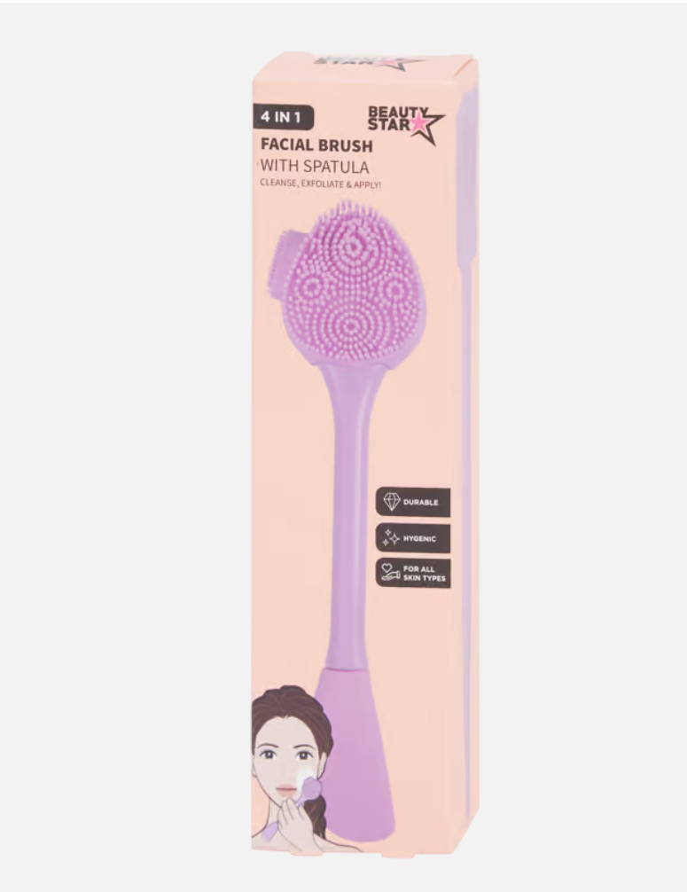 BEAUTY STAR BROSSE VISAGE AVEC SPATULE 4 EN 1