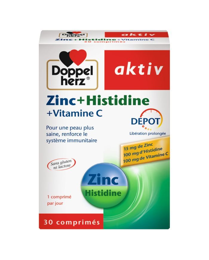DOPPEL HERZ ZINC+HISTIDINE+VITAMINE C30CPS