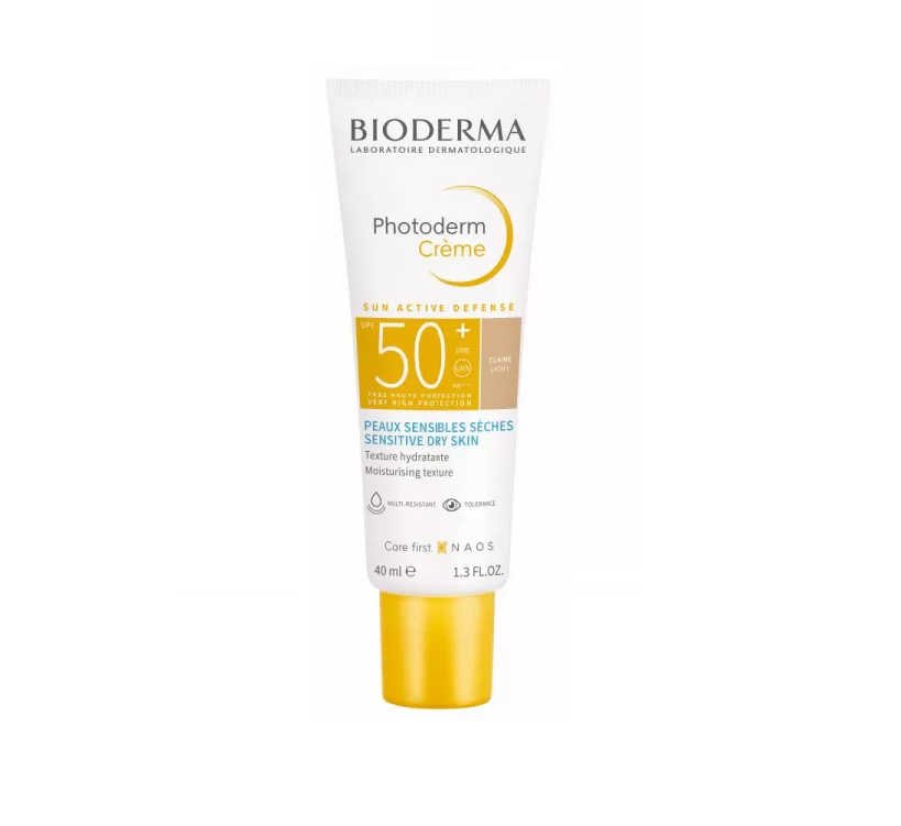 BIODERMA PHOTODERM CRÈME CLAIRE SPF50+ 40ML - PEAUX CLAIRES SENSIBLES NORMALES À SÈCHES