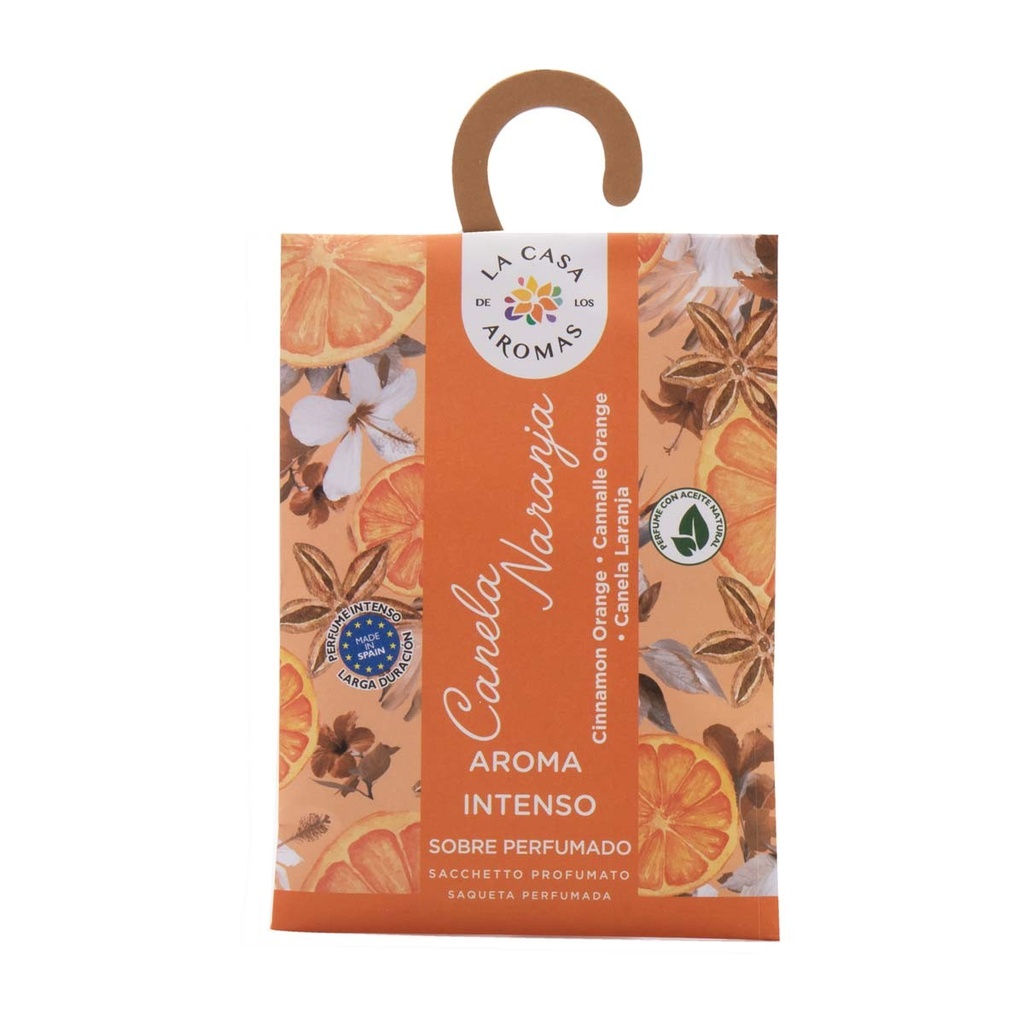LA CASA DE LOS AROMAS SACHET PARFUME PLACARD CANELLE ORANGE 