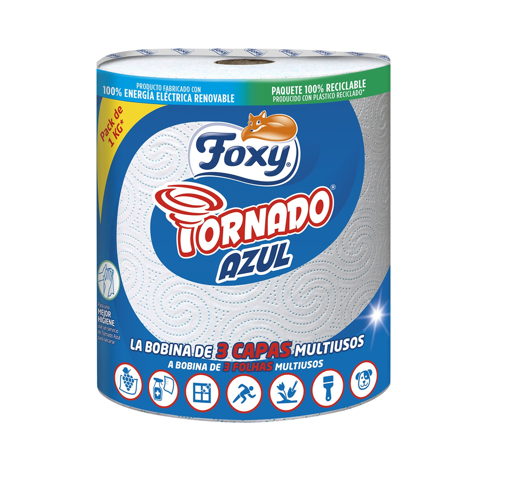 FOXY TORNADO AZUL PAPIER CUISINE 3 PLIE 1KG