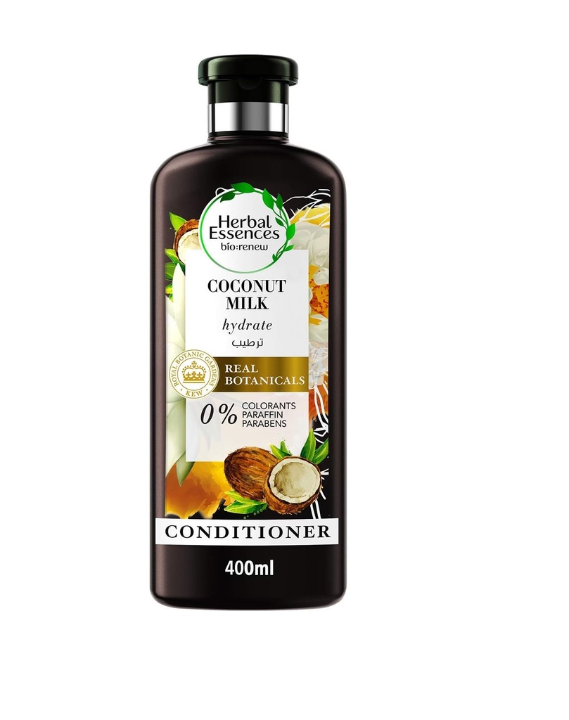 HERBAL ESSENCES BIO RENEW HYDRATE COCONUT MILK CONDITIONER - 400 ML
