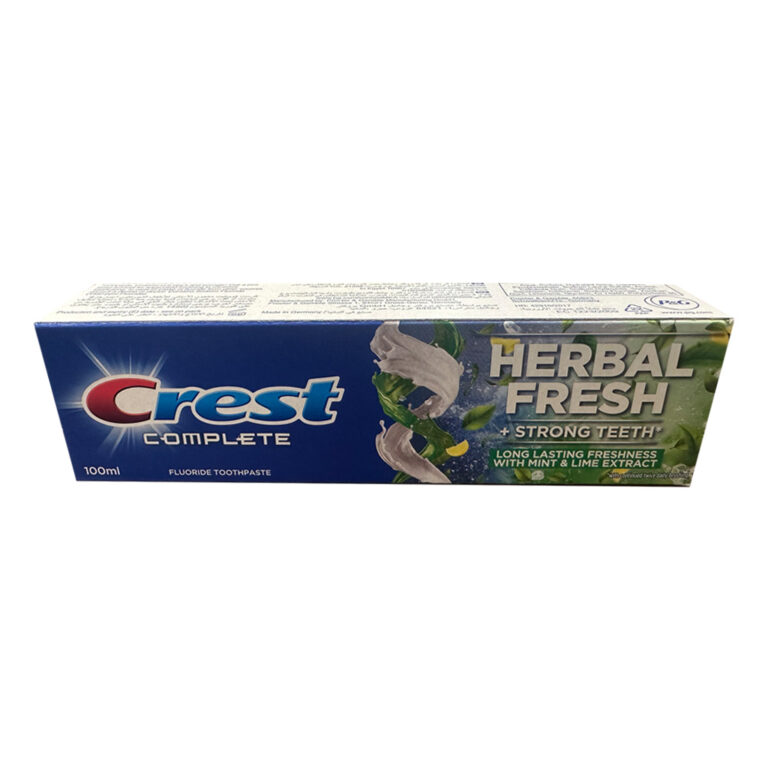 CREST HERBAL FRESH STRONG TEETH &amp; LONG LASTING FRESHNESS WITH MINT &amp; LIME EXTRACT 100ML