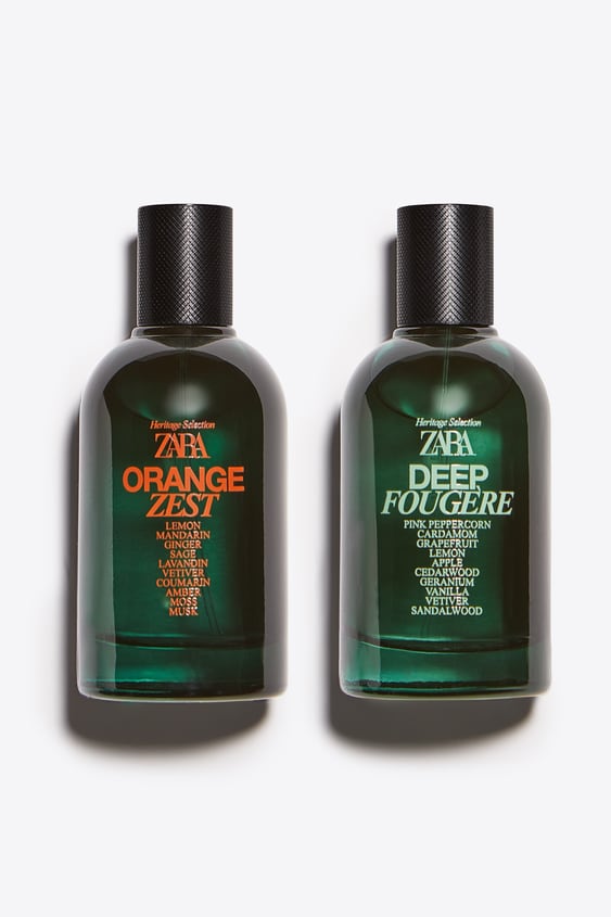 ZARA PARFUM ORANGE ZEST & DEEP FOUGÈRE 2 x 100ML
