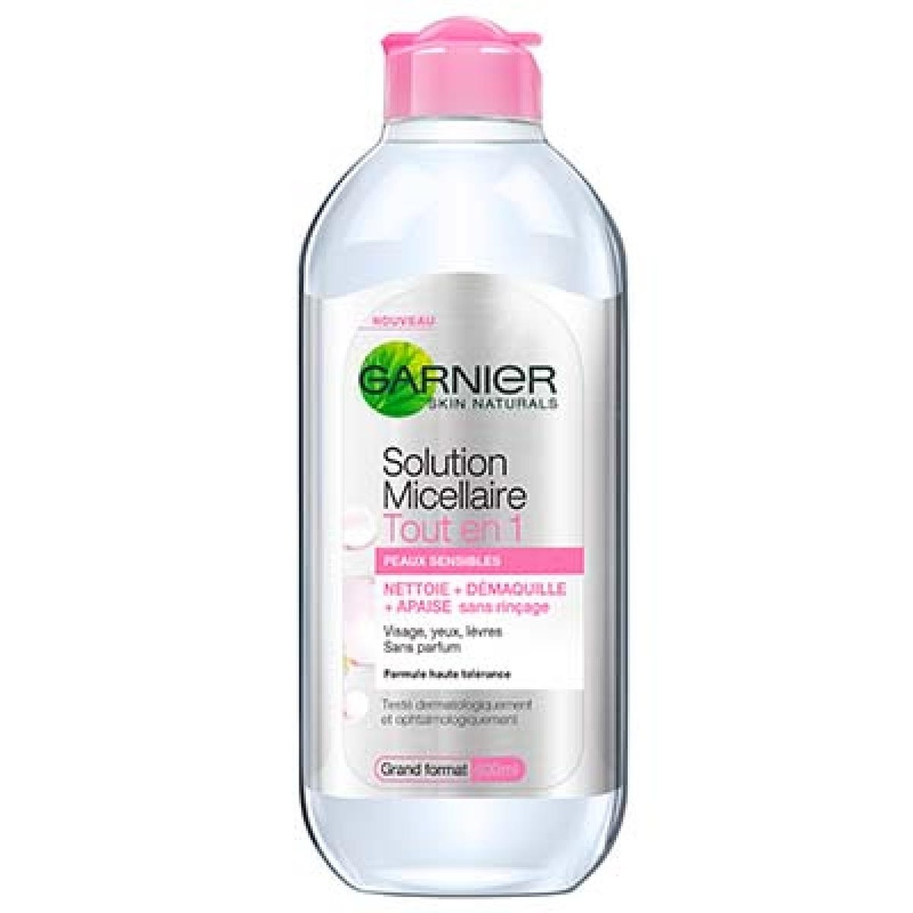 GARNIER SKINACTIVE SOLUTION MICELLAIRE - PEAUX SENSIBLES - SANS PARFUM - 400 ML