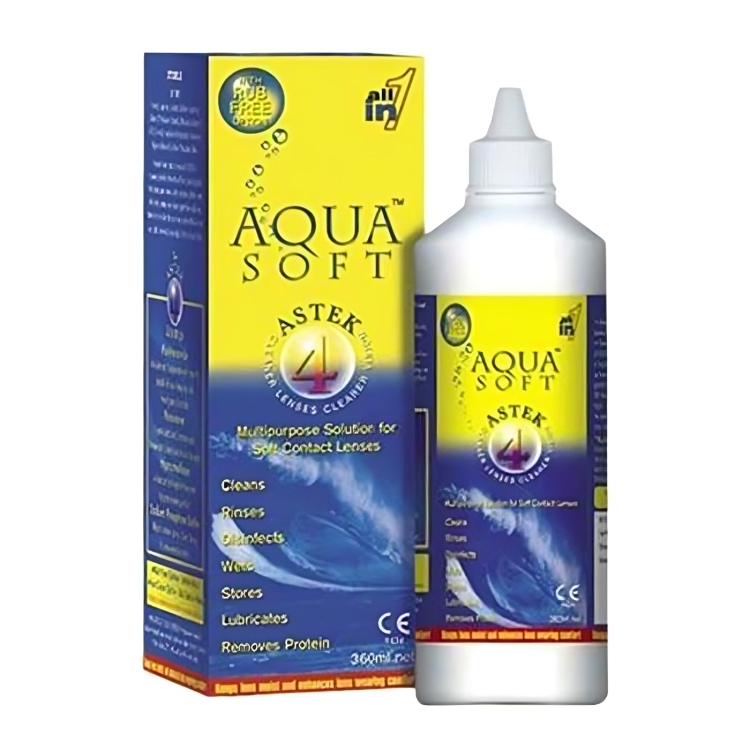 AQUA SOFT ASTEK SOLUTION MULTIFONCTIONS POUR LENTILLES SOUPLES 120 ML