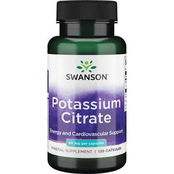 [87614023953] SWANSON, CITRATE DE POTASSIUM, 99 MG, 120 CAPSULES