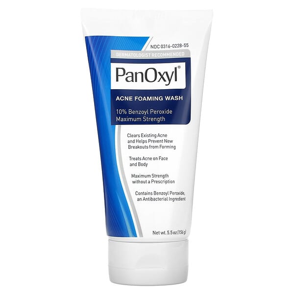 [303160228551] PANOXYL NETTOYANT MOUSSANT CONTRE L'ACNÉ PEROXYDE DE BENZOYLE 10 % FORCE MAXIMALE 156 G