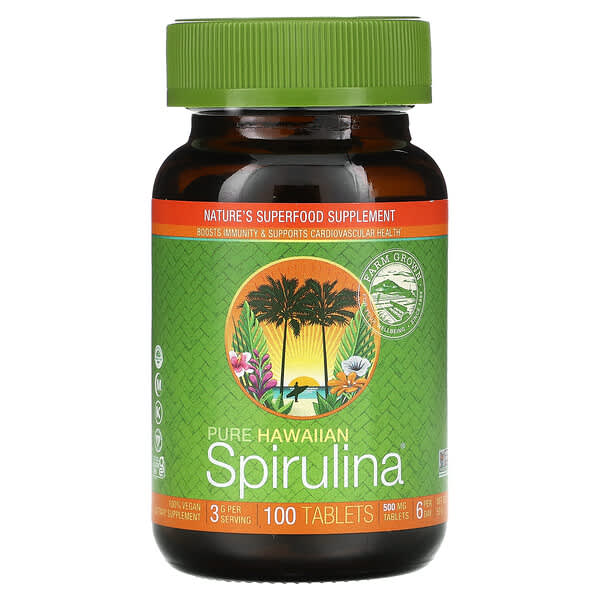 [732894010017] NUTREX HAWAII, PURE HAWAIIAN SPIRULINA, 500 MG, 100 TABLETS NHI-01001