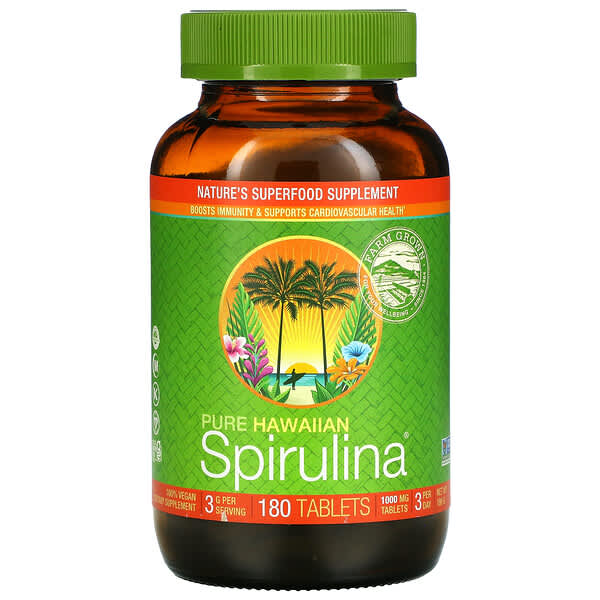 [732894010062] Nutrex Hawaii, Pure Hawaiian Spirulina, 1,000 mg, 180 Tablets