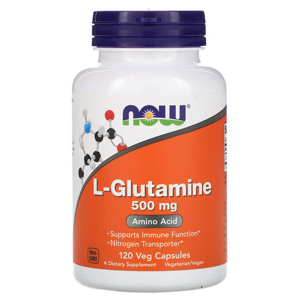 [733739000927] NOW FOODS, L-GLUTAMINE, 500 MG, 120 CAPSULES VÉGÉTARIENNES