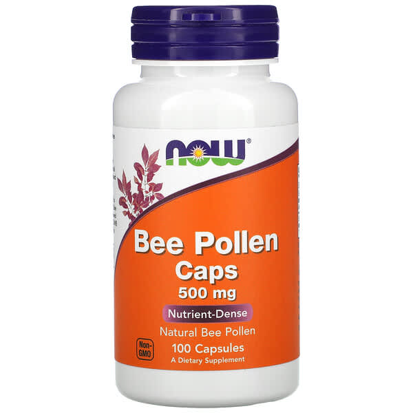[733739025203] NOW Foods, Capsules de pollen d'abeille, 500 mg, 100 capsules NOW-02520