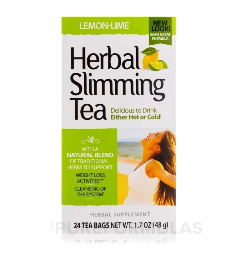 [740985227916] 21ST CENTURY. THÉ MINCEUR À BASE DE PLANTES ET CITRON VERT. SANS CAFÉINE. 24 SACHETS DE THÉ 48 G